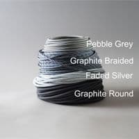 Round Fabric lighting cable in black