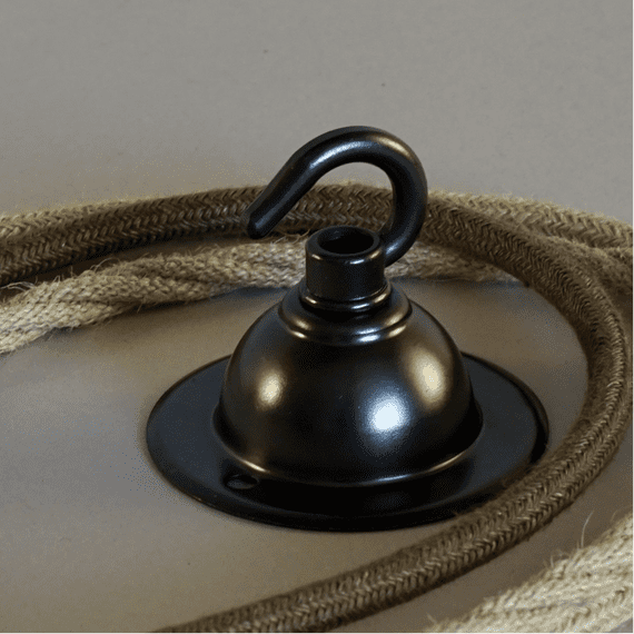 Gun Metal Ceiling Rose with Hook