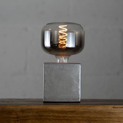 Hunish Cirrus - Cement Bare Bulb Table Lamp