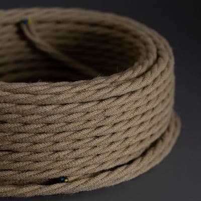 JUTE Braided Fabric Lighting Cable