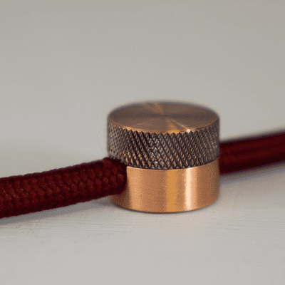 Knurled Aluminium Cable Guide Antique Copper Plated
