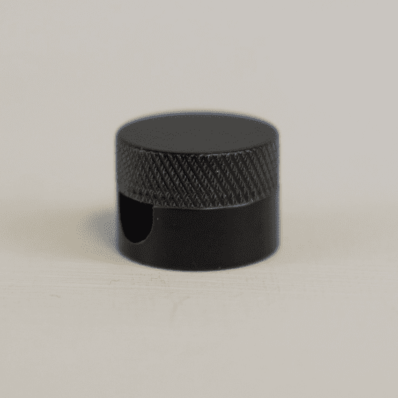 Knurled Aluminium Cable Guide Matt Black