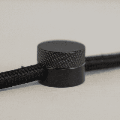 Knurled Aluminium Cable Guide Matt Black