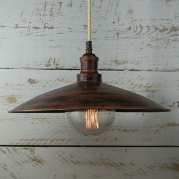 Large Santiago Pendant in Blackened Rust