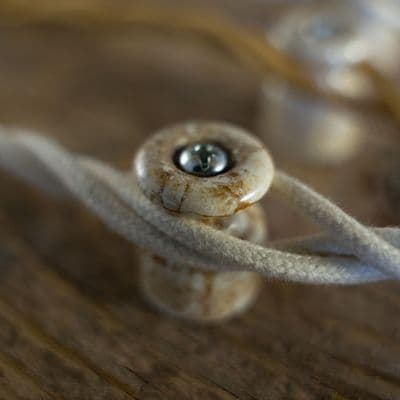 MARBLED Porcelain Guide for Braided Cable