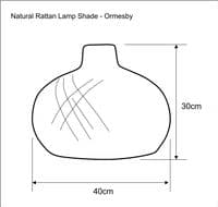 Ormesby - Rattan ceiling pendant - Shade only - 40cm Diameter