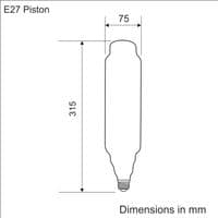 Piston LED E27 Spiral