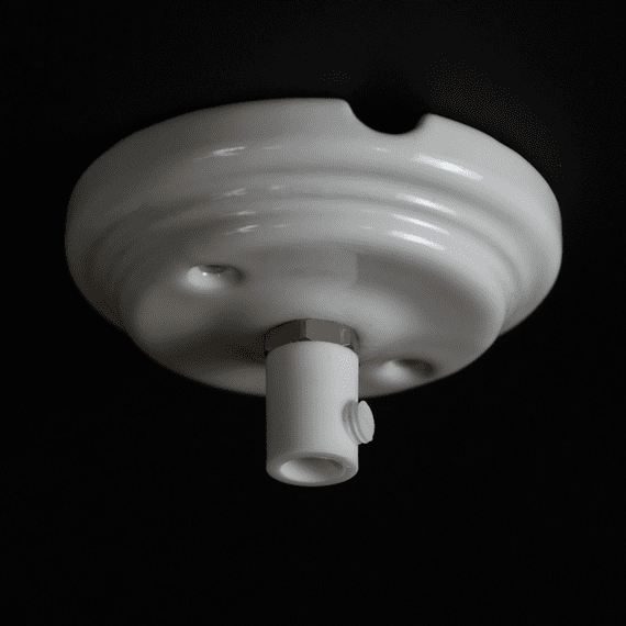 Porcelain Ceiling Rose - Deep - Small White