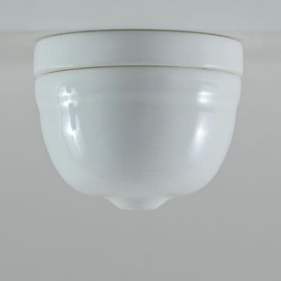 Porcelain Ceiling Rose Domed  White
