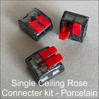 Porcelain Ceiling Rose Large  Black