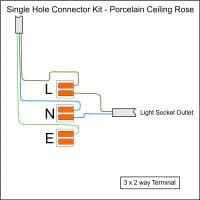 Porcelain Ceiling Rose Large  Black