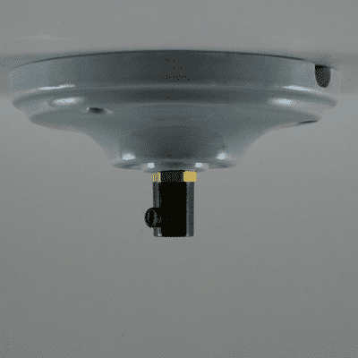 Porcelain Ceiling Rose Large Shadow Grey