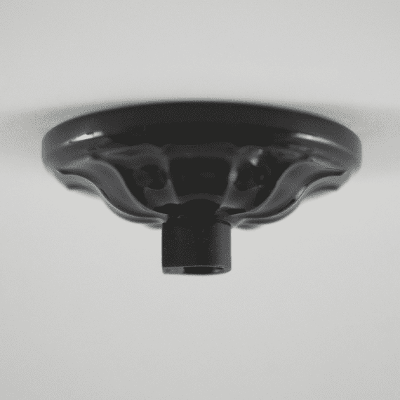 Porcelain Ceiling Rose Small  Black