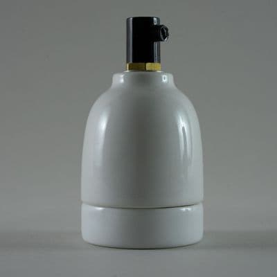 Porcelain E27 Light Socket - Pebble Grey