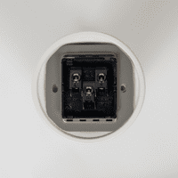 Porcelain Single Wall Mains Socket - White