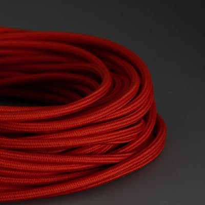RED Round Fabric Lighting Cable