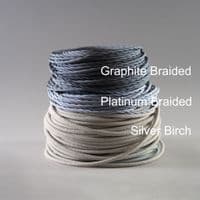 SILVER BIRCH  Fabric Lighting Cable LINEN