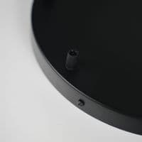 Simple Black Steel 7 Cable Ceiling Rose - 300mm - XX Large