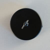 Simple Black Steel Single Cable Ceiling Rose with Gun Metal Hook