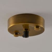 Single Cable Ceiling Rose Large - Antique Brass