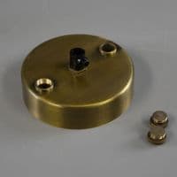 Single Cable Ceiling Rose Large - Antique Brass