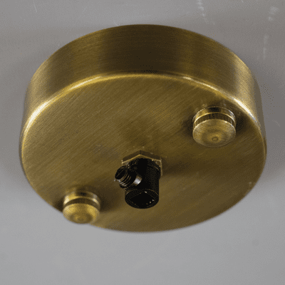 Single Cable Ceiling Rose Large - Antique Brass