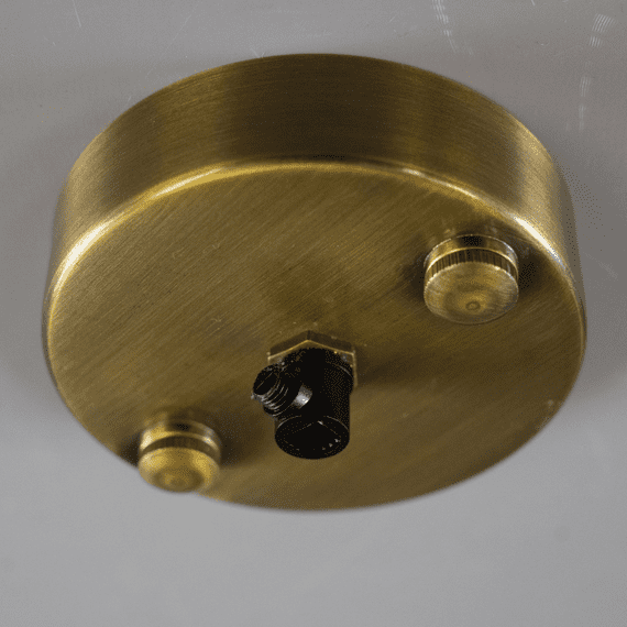 Single Cable Ceiling Rose Large - Antique Brass