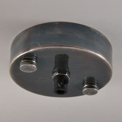 Single Cable Ceiling Rose Large - Antique Nickel