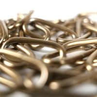 Steel Plated Lighting Chain Large -  Brass Finish