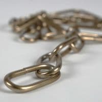 Steel Plated Lighting Chain Large -  Brass Finish