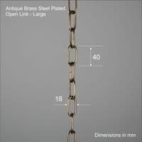 Steel Plated Lighting Chain Large -  Brass Finish
