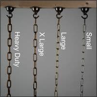 Steel Plated Lighting Chain Large -  Brass Finish