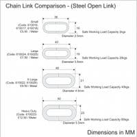 Steel Plated Lighting Chain Large -  Brass Finish