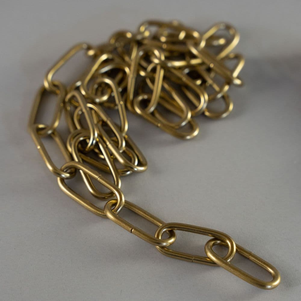 Steel Plated Lighting Chain Large - Brass Finish