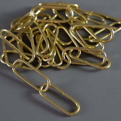 Steel Plated Lighting Chain Small - Brass finish