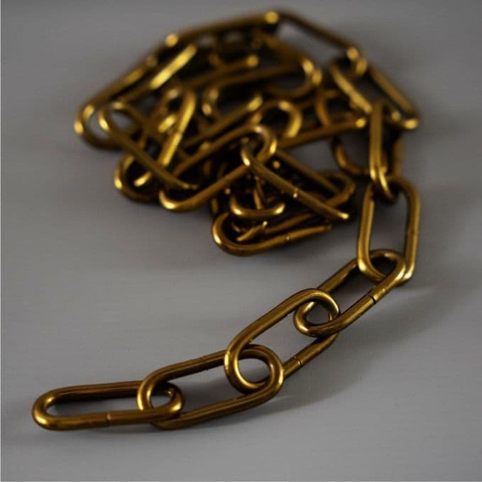 Steel Plated Lighting Chain X Large - Antique Bronze finish