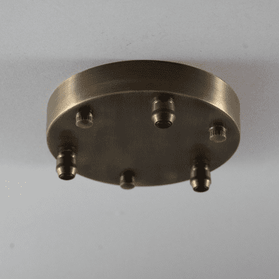 Three Cable  Ceiling Rose - Antique Brass