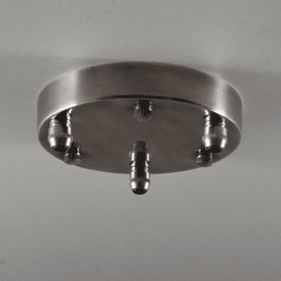 Three Cable  Ceiling Rose - Antique Nickel