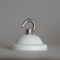 White Metal Ceiling Rose with Nickel Plated Hook