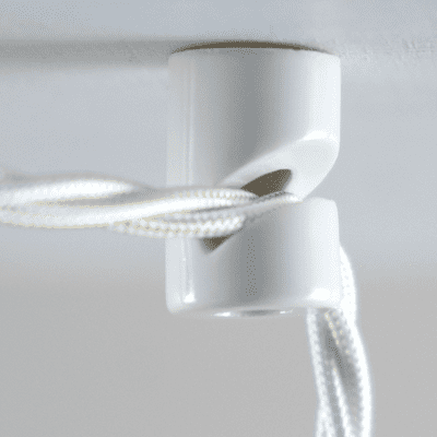 WHITE Porcelain Braided Cable 