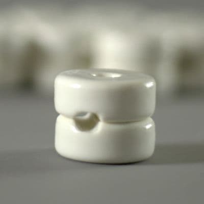WHITE Porcelain Guide for Round Cable