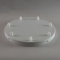 White Steel 7 Cable Ceiling Rose - XX Large