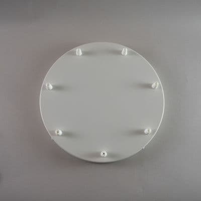 White Steel 7 Cable Ceiling Rose - XX Large