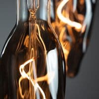 XL Five Bare Bulb Fambeau Titanium Cluster  Ceiling Pendant