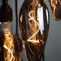 XL Five Bare Bulb Fambeau Titanium Cluster  Ceiling Pendant