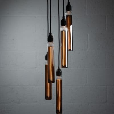 XL Five Bare Bulb Glomach Cluster ceiling pendant