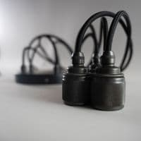 XL Five Bare Bulb  Piston Cluster Ceiling Pendant