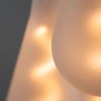 XL Five Bare Bulb  Smirr Frost Cluster Ceiling Pendant