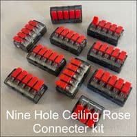 XL Square Ceiling Rose - 9 Cable Outlet