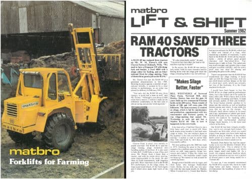 12 x Matbro Telehandler & Forklift Brochure Bundle in Branded Card Folder
